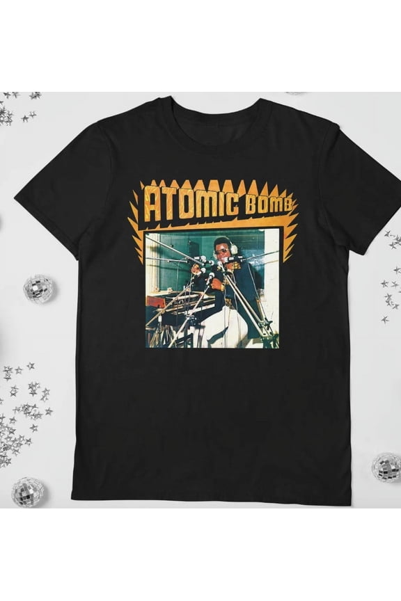 Reprint Rare William Onyeabor Atomic Bomb Short Sleeve Black Unisex S-234XL T-Shirt