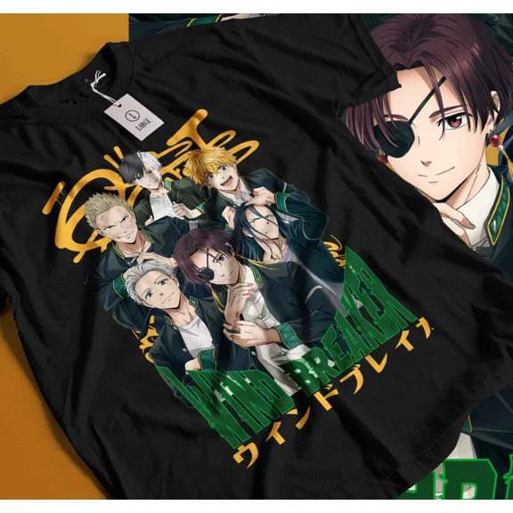 Reprint Rare Wind Breaker T-Shirt Gifts for Teen Generic Casual Cotton Crew Neck Short 127