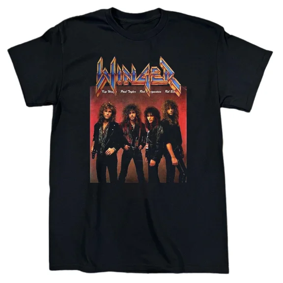 Reprint Rare Winger Band Gift For Fans Heavy Cotton Black S-5XL Unisex T Shirt JU629