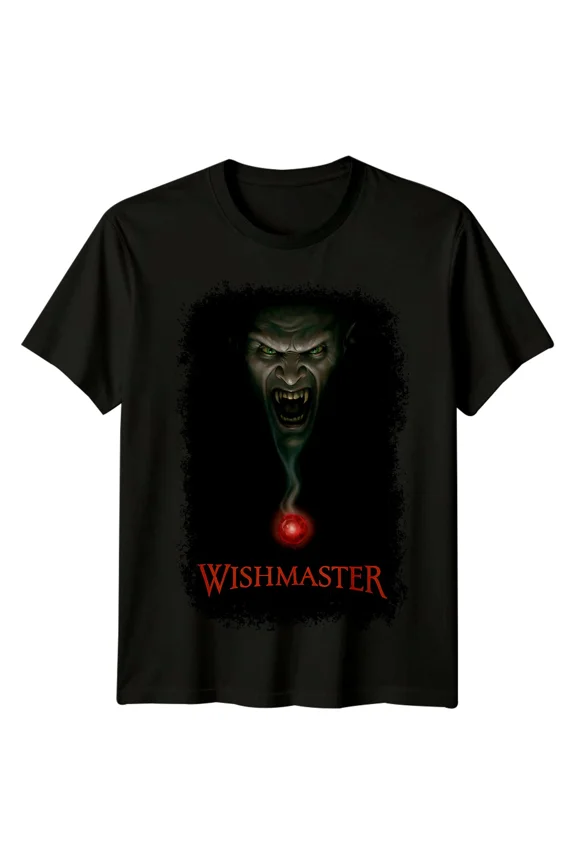 Reprint Rare Wishmaster (1997) Movie Poster Inspired T-Shirt Retro 80s Tee