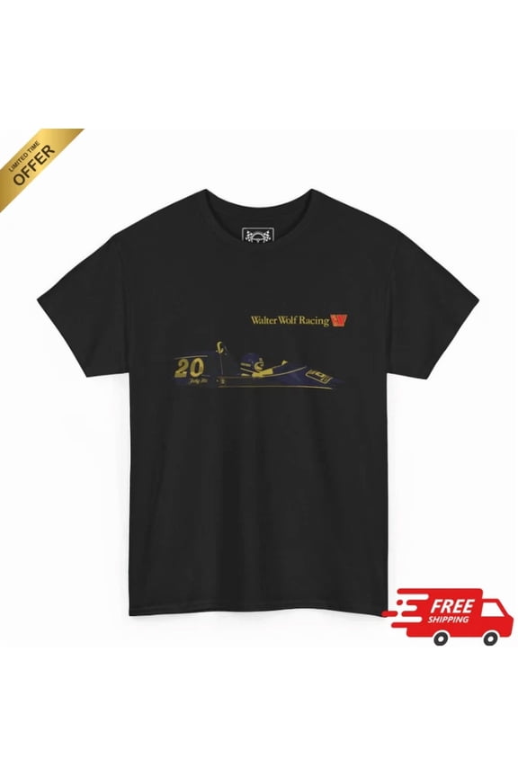 Reprint Rare Wolf Racing Vintage T-Shirt Jacky Ickx Motorsport Legend Tee F1 Race Fans Gift !