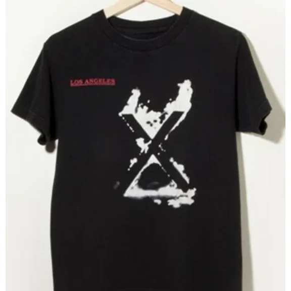 X shirt Los Angeles T-Shirt Distressed Punk Heavy Metal
