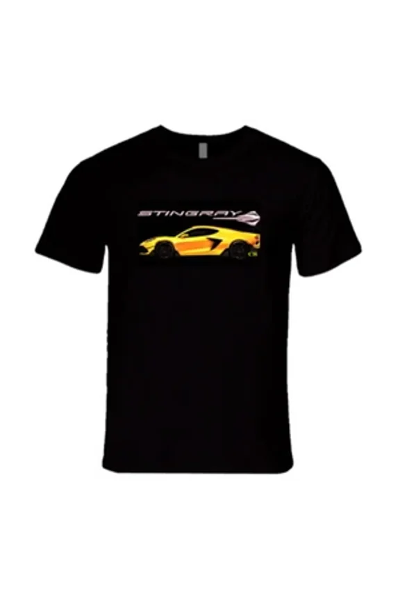 Reprint Rare Yellow C8 2020 Corvette Stingray Premium Gift T Shirt