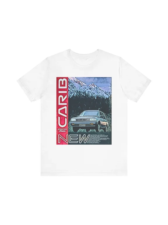 Reprint Rare Yota Sprinter Carib Graphic Print Tee Shirt Short Sleeve Crewneck Car Art NEW