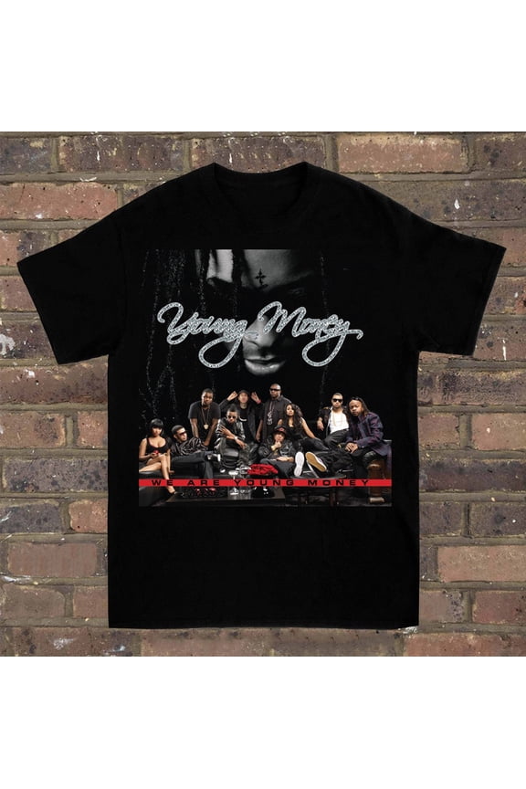 Reprint Rare Young Money T-shirt Black Cotton For men Women All Sizes BO098