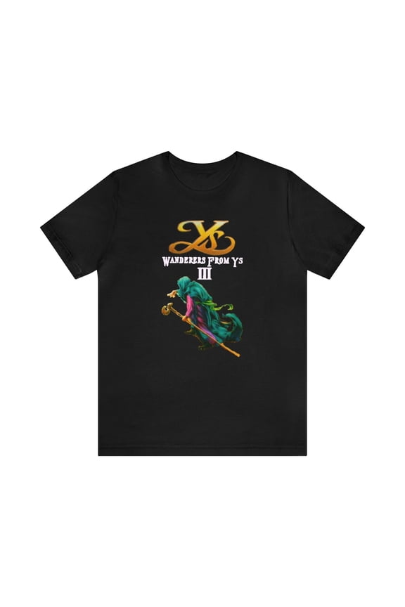 Reprint Rare Ys Wanderers from Ys 3 SNES Cover Art Retro Style Unisex Short Sleeve T-Shirt