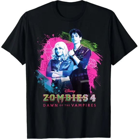 Reprint Rare ZOMBIES 4 T-Shirt, Dawn of the Vampires Movie Zed & Addison T-Shirt