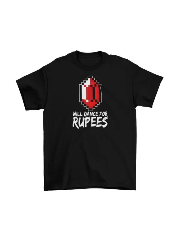 Reprint Rare Zelda Dance For Rupees T-Shirt Unisex Cotton Adult Funny Link Retro N64 New