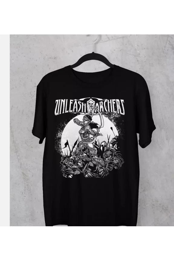 Reprint Rare hot new Unleash the Archers shirt T-shirt Black Unisex Tee All Sizes