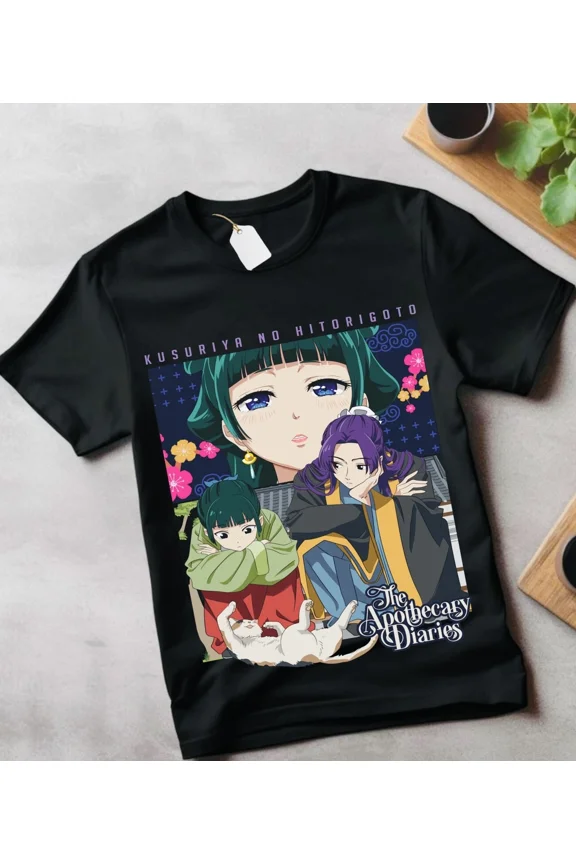 Reprint Rare kusuriya no hitorigoto maomao T-shirt Kawaii Short Sleeve Waifu Girl Gift Shirt