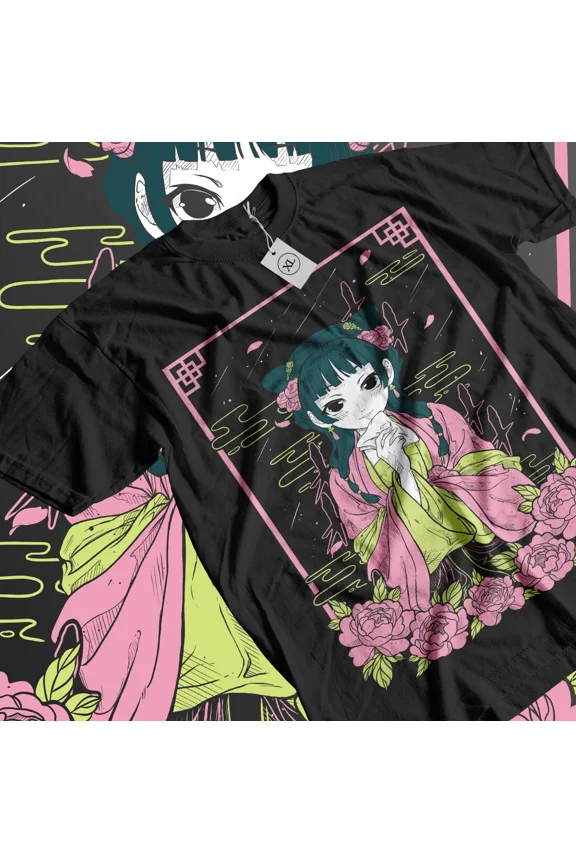 Reprint Rare kusuriya no hitorigoto maomao T-shirt Kawaii Short Sleeve Waifu Girl Gift Shirt