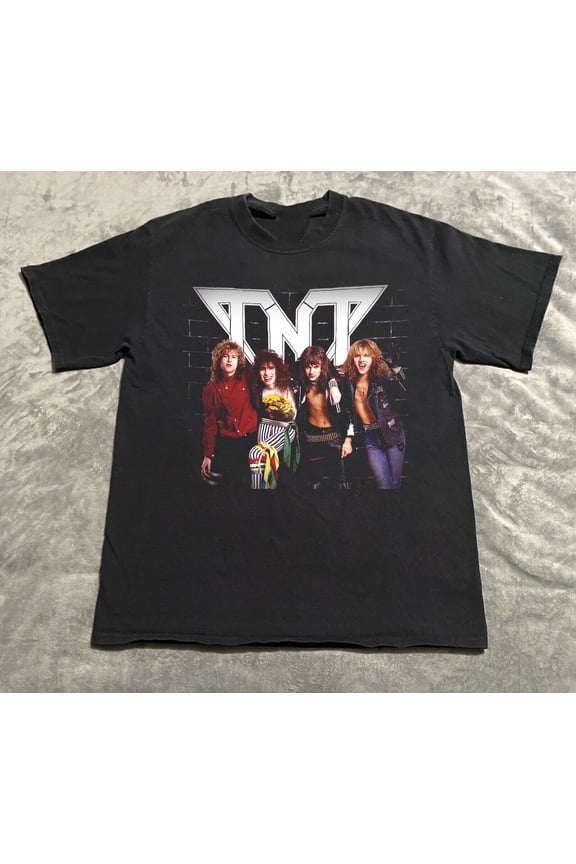 Reprint Rare rock band TNT Tour Short Sleeve T-Shirt Full-Size S to 5XL TP472