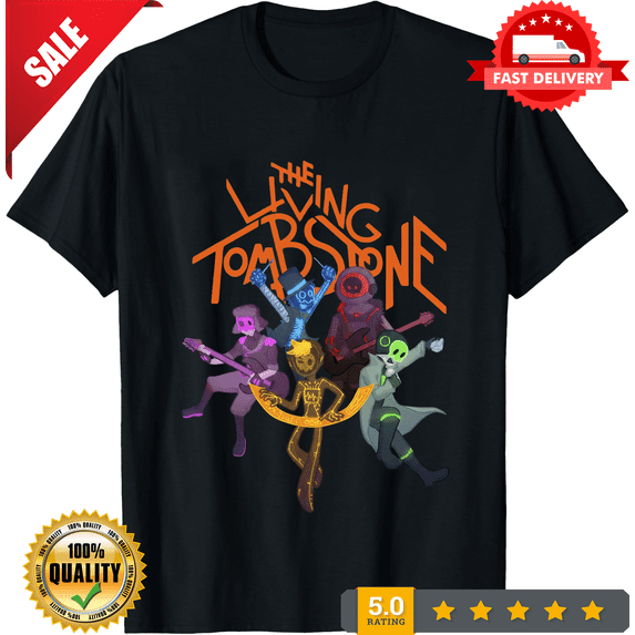 Reprint Rare the living tombstone Cotton Black All Size Unisex Shirt, NEW INSTOCK-TH78181