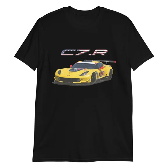 Reprint Rare vette C7 Race Car GTLM Yellow Vette T-Shirt