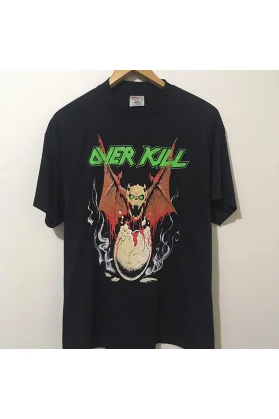 Reprint Rare vintage 1990 OverKill 'Birth of Tension' Tour shirt