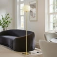 thumbnail image 1 of Modway Reprise 1-Light Modern Glass/Metal Floor Lamp in White/Satin Brass, 1 of 5