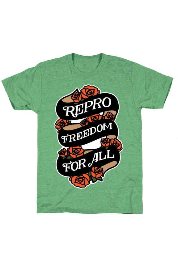 Repro Freedom For All Roses and Ribbon Unisex Triblend Tee Tee Shirt Sweatshirt Hoodie