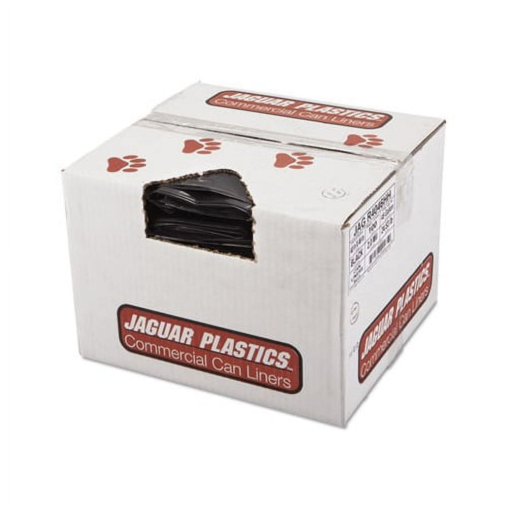 Repro Low-Density Can Liners 45 gal, 2 mil, 40" x 46", Black, 100/Carton