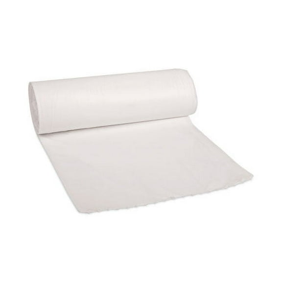 Repro Low-Density Can Liners, 55 Gal, 0.63 Mil, 38 X 58, White, 10 Bags/roll, 10 Rolls/carton | Bundle of 2 Cartons