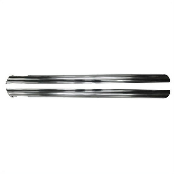 Speedway Motors Reproduction Rocker Panel Moldings, Polished Aluminum Exterior Trim Set for Classic Body Restoration and Factory Style Appearance, Compatible with 62-63 Chevy Nova