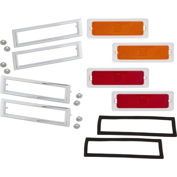 Reproduction Side Marker Lights for 1970-74 Nova, 4-Piece Kit