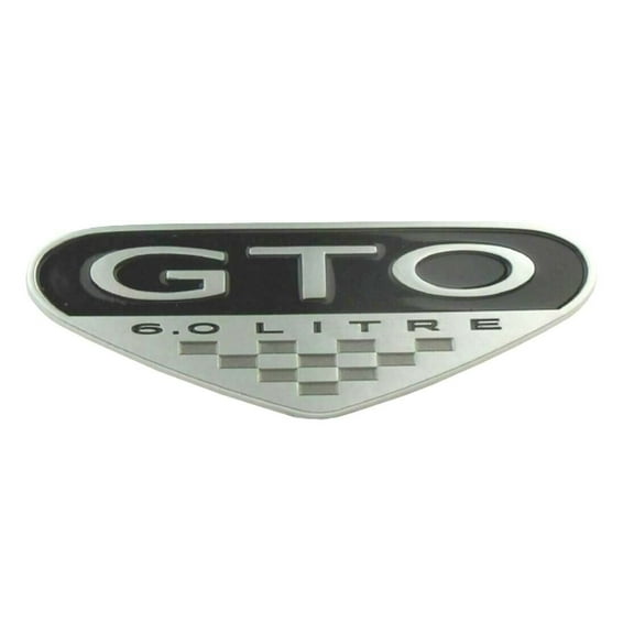 Reproduction Silver "GTO 6.0" Side Fender Emblem 2004-2006 Pontiac GTO (Each)