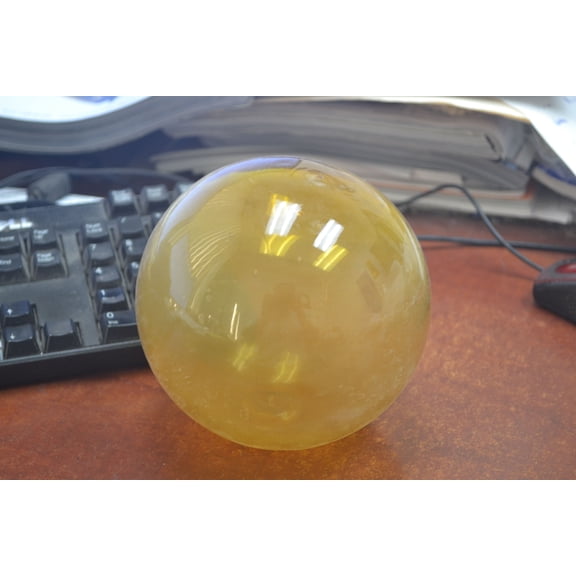 Reproduction Yellow Float Glass Ball 5"