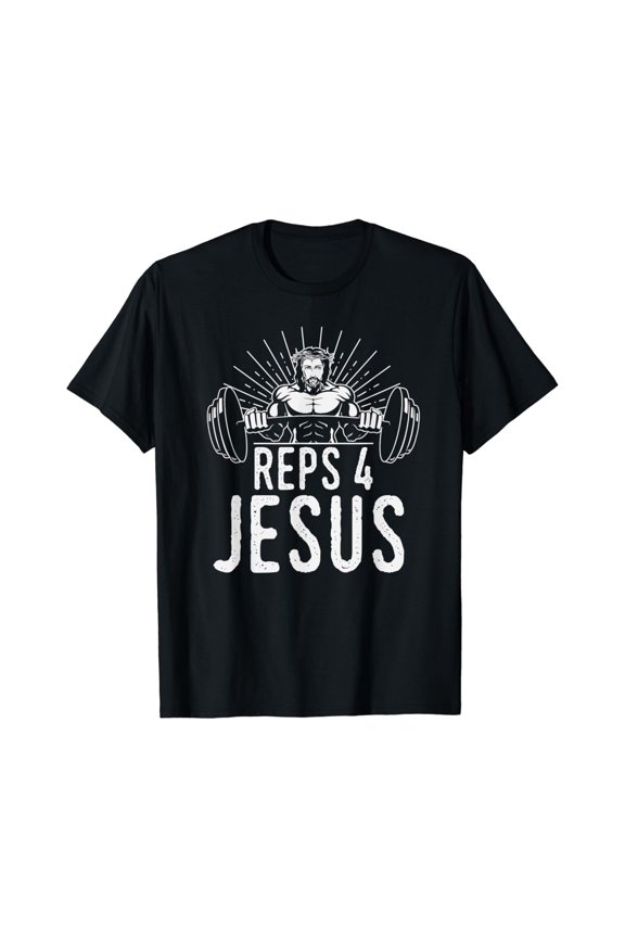 Reps 4 Christ Gym Weightlifting T-Shirt