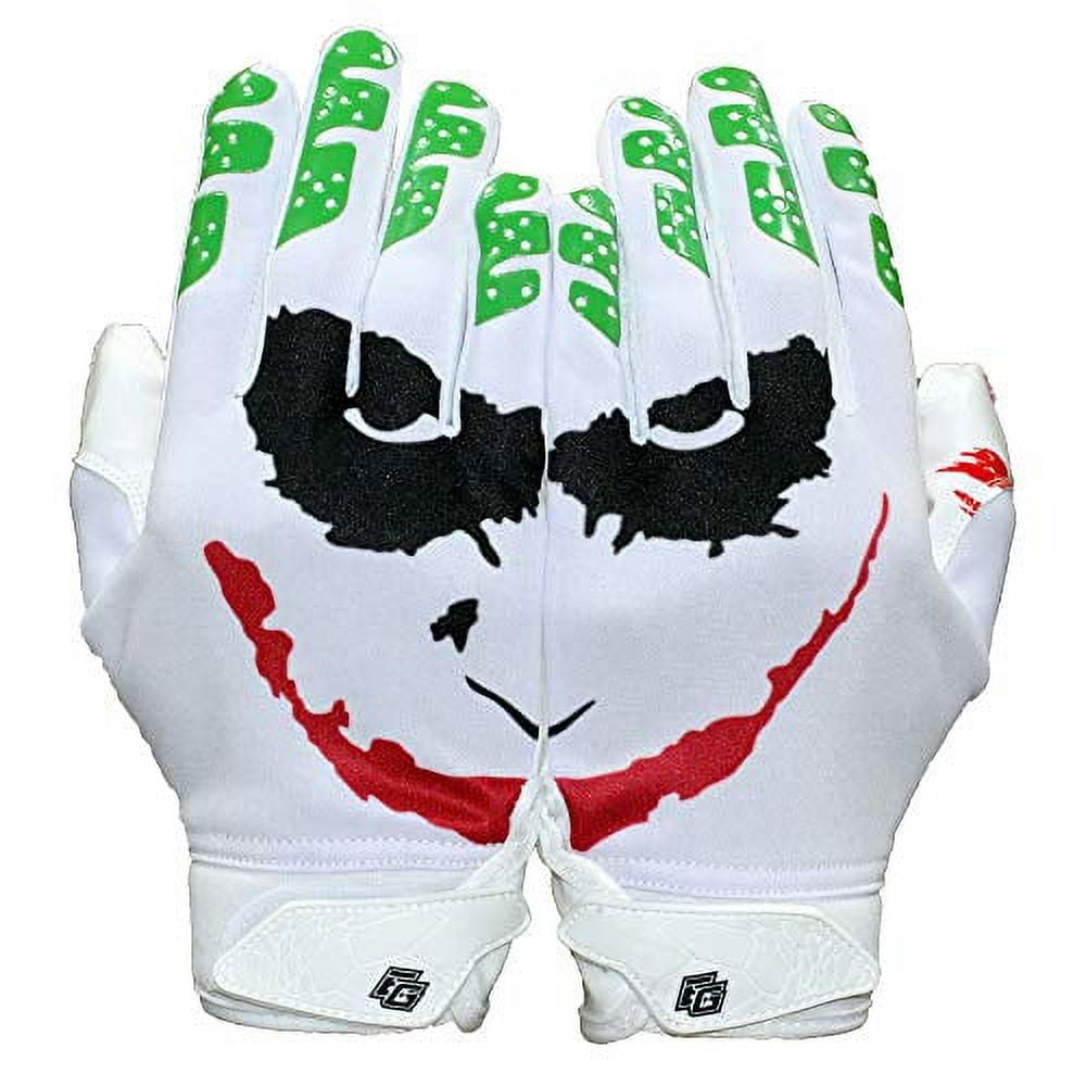 Men's Football Gloves - Sticky Grip Skin Tight Adult Football Gloves -  Enhanced Performance Football Gloves 