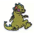 thumbnail image 1 of Reptar from The Rugrats Cartoon 4" Tall Embroidered Patch, 1 of 1