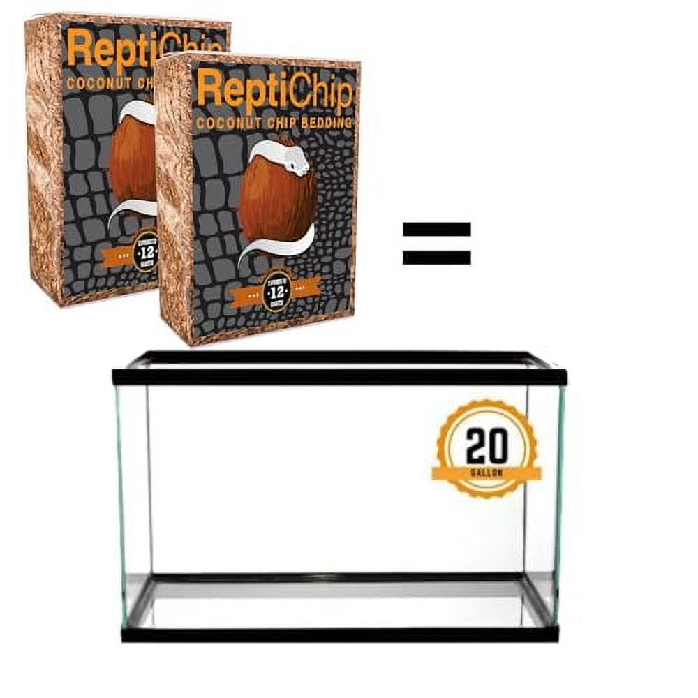 ReptiChip Reptile Bedding Loose Coconut Chip 12 Quart 2 Pack Coco Husk
