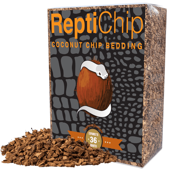ReptiChip Reptile Bedding Loose Coconut Chip 36 Quart Coco Husk Substrate Mulch for Snake Habitat, Ball Python Terrarium, Turtle Tanks, Tortoise Enclosure