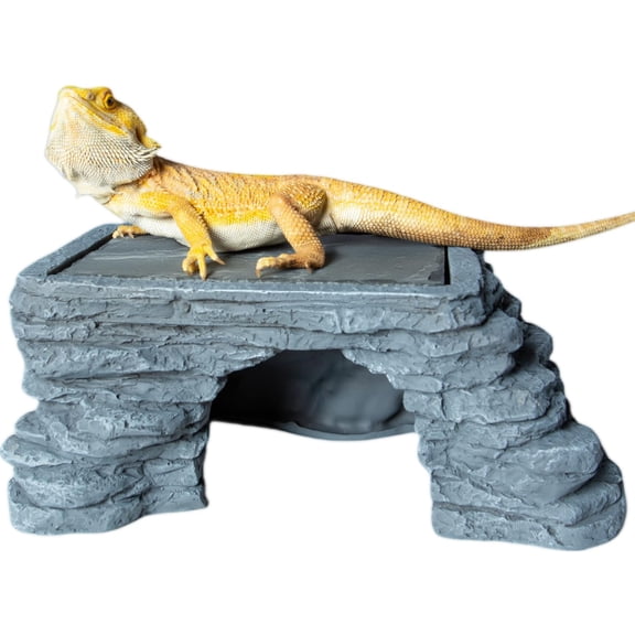 Reptile Basking Platform Large Rock Habitat Decor for Bearded Dragons Geckos Lizards Turtles