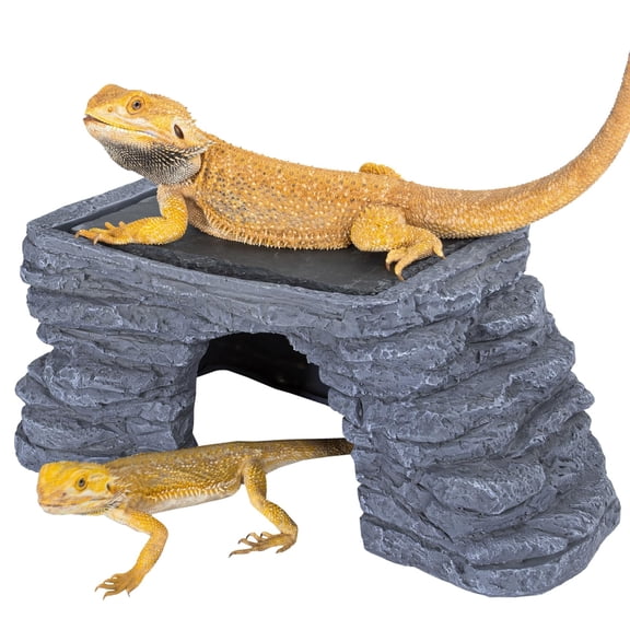 Reptile Basking Platform Slate Stone Terrarium Decor for Bearded Dragons Geckos