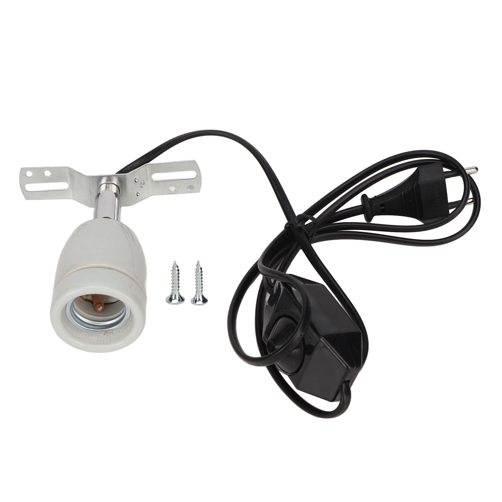 Reptile Ceramic Heat Lamp Holder E27 400W Rotatable Ceramic Heating Bulb Base with Switch 110220V