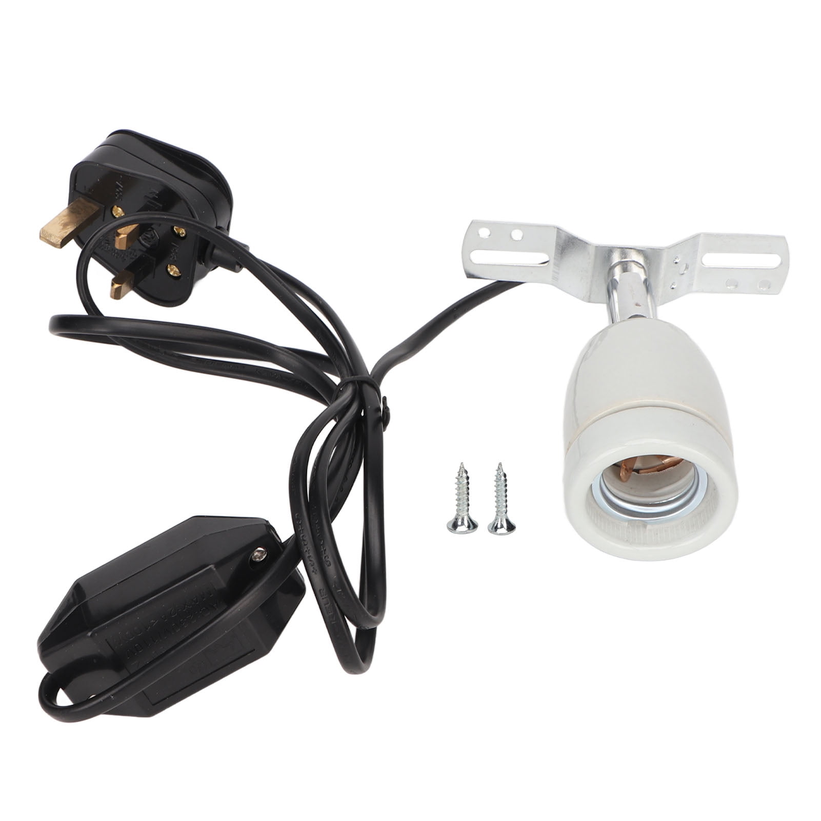 Reptile Ceramic Heat Lamp Holder E27 400W Rotatable Ceramic Heating Bulb Base with Switch 110220V