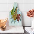 thumbnail image 1 of Reptile Cutting Board, Colorful Mosaic Wild Trex Illustration Opens Mouth Jurassic Pixel Dinosaur Mascot, Tempered Glass Cutting and Serving Board, Wine Bottle Shape, Multicolor, by Ambesonne, 1 of 1