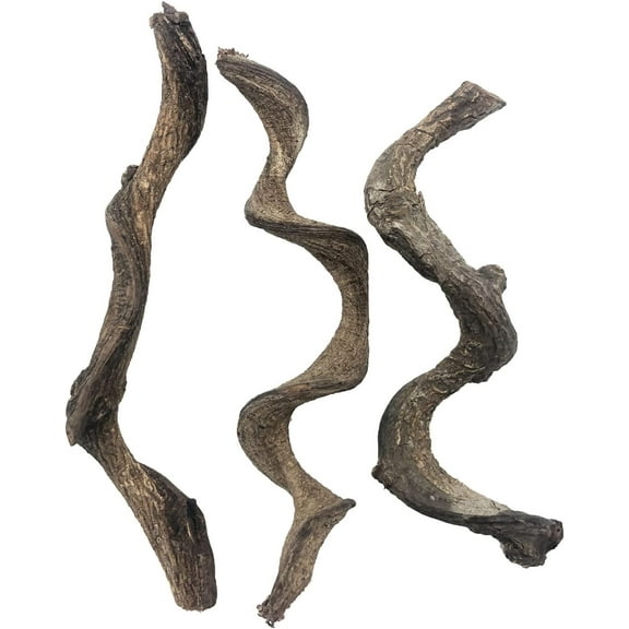 Reptile Decor Natural Forest Branch Terrarium Habitat Decoration Lizard Climbing Tree Branch for Bearded Dragon Gecko Snake Frog Chameleon Spider 3PCS