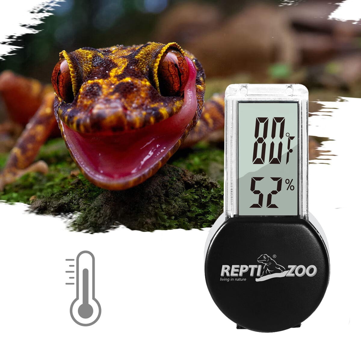 Reptile Digital Thermometer Hygrometer Accurate LCD Display,Reptile