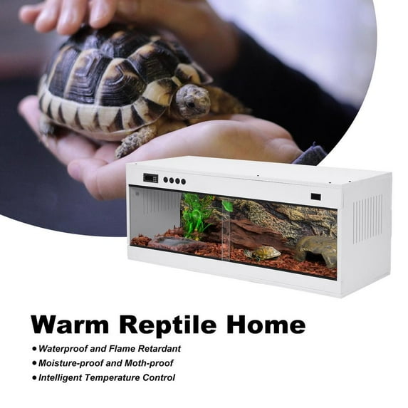Reptile Enclosure Reptile Cage Lizard Terrarium Tempered Glass Reptile Habitat Breeding Box Amphibians Enclosure for All Types of Reptile Pets excellent