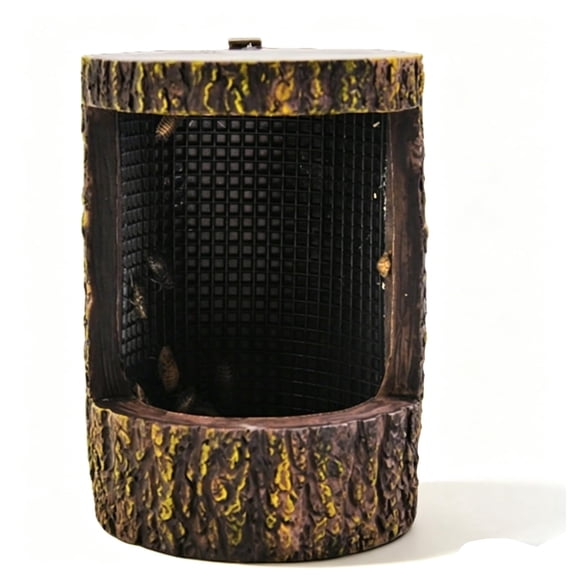 Reptile Feeding Bowl Secure Base Anti-Escape Live Insect Terrarium Dish for Lizards Geckos Bearded Dragons