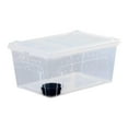 thumbnail image 1 of Reptile Feeding Box Breeding Cage Terrarium Clear ABS Construction Suitable for Snakes Frogs Geckos, 1 of 9
