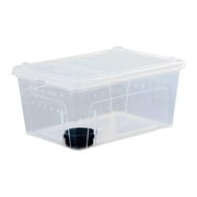 Reptile Feeding Box Breeding Cage Terrarium Clear ABS Construction Suitable for Snakes Frogs Geckos
