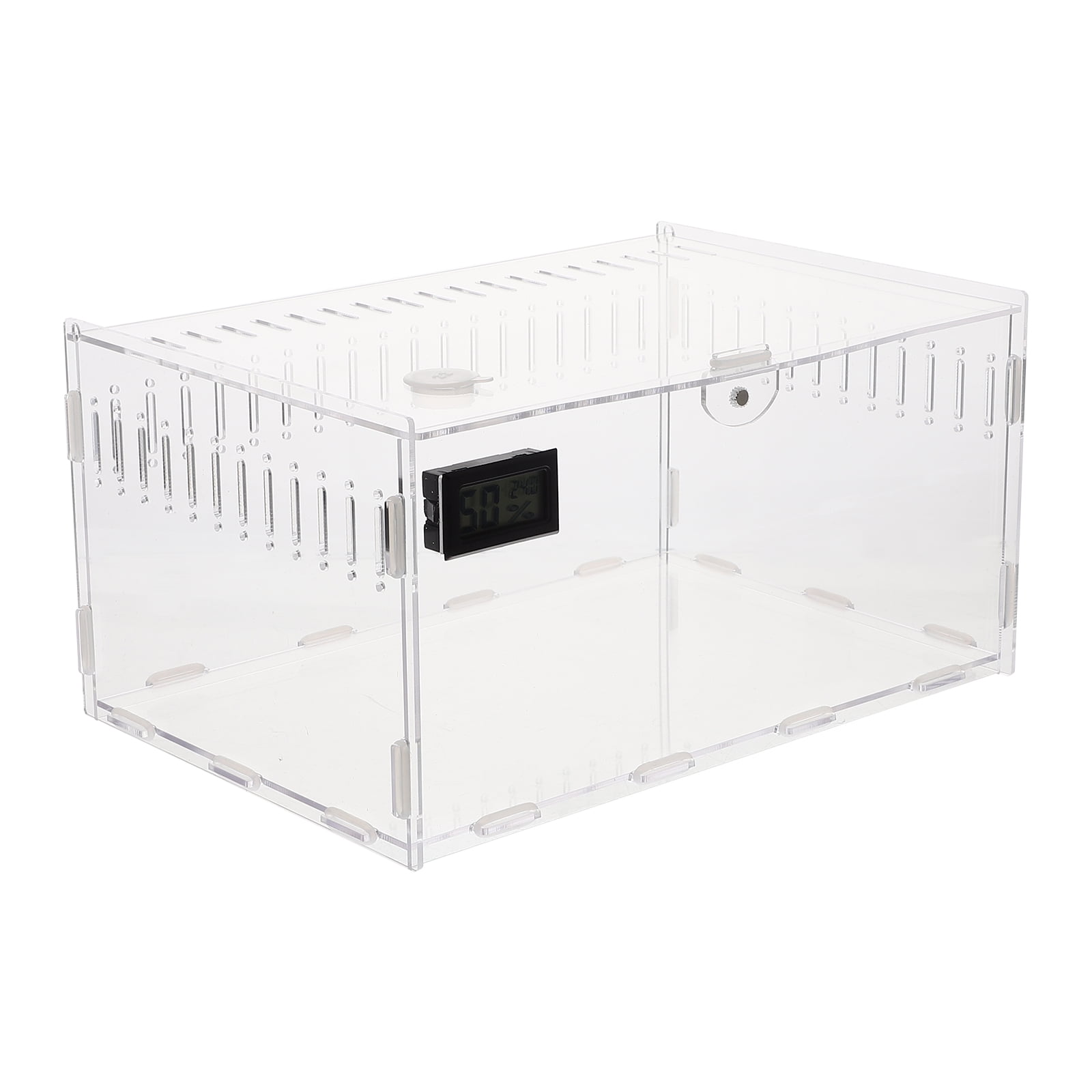 Reptile Feeding Box Plastic Containers Animal Snake Cage Hermit Crab Shells Gecko Tank