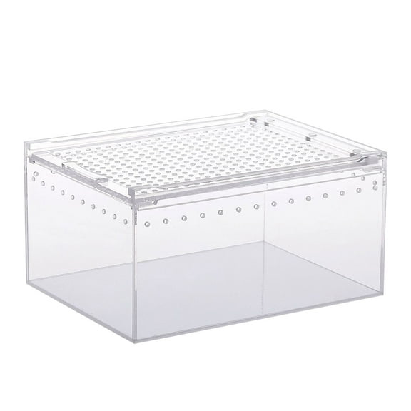 Reptile Feeding Box Snake Breeding Box Lizards Cage Habitat Hatching Container Clear Portable Pet House for Spider
