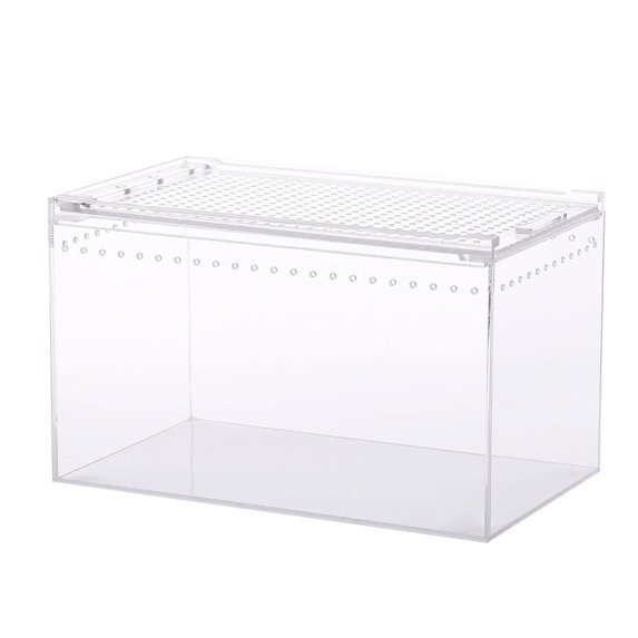 Reptile Feeding Box Snake Breeding Box Lizards Cage Habitat Hatching Container Clear Portable Pet House for Spider