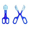 thumbnail image 1 of Reptile Feeding Clamp, Bug Scooper, Plastic Reptile Poop Scoop, Reptile Feeding Tongs Plastic Reptiles Poop Scoop for Gecko Turtle Lizard Frog Snake and Other Small Animals - Blue, 1 of 10