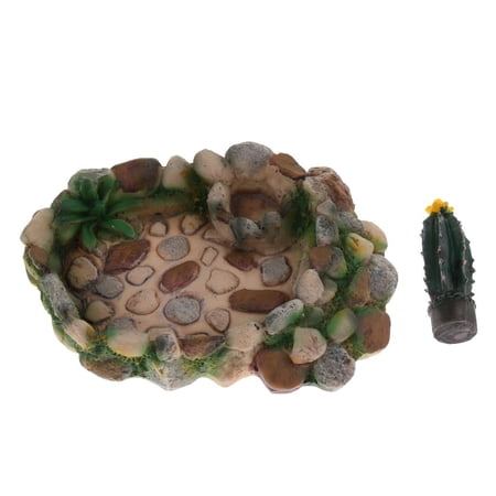 Reptile Food Bowl Terrarium Decoration - S