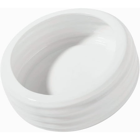 Reptile Food Bowls -Ceramic Round Reptile Water Food Dish, Pet Food Bowl for Lizards, Small Snakes, Young Bearded Dragons, Gecko Tortoise Spider (White, Small-1Pack)