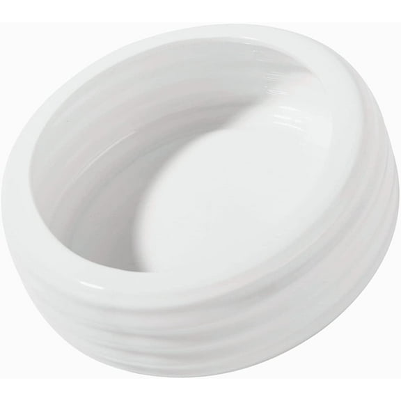 Reptile Food Bowls -Ceramic Round Reptile Water Food Dish, Pet Food Bowl for Lizards, Small Snakes, Young Bearded Dragons, Gecko Tortoise Spider (White, Small-1Pack)